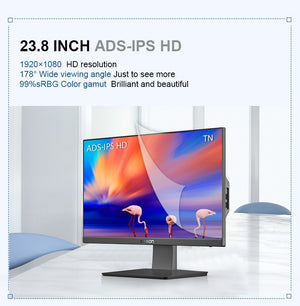 IPASON all in one computer 23.8 inch office desktop /9th Gen i5-9400 8G RAM