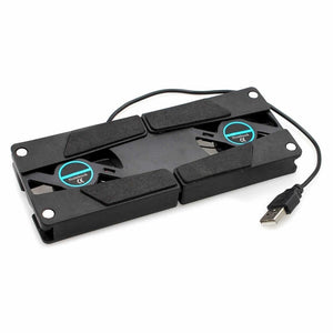 Laptop Desk Support Dual Cooling Fan Notebook Computer Stand Foldable
