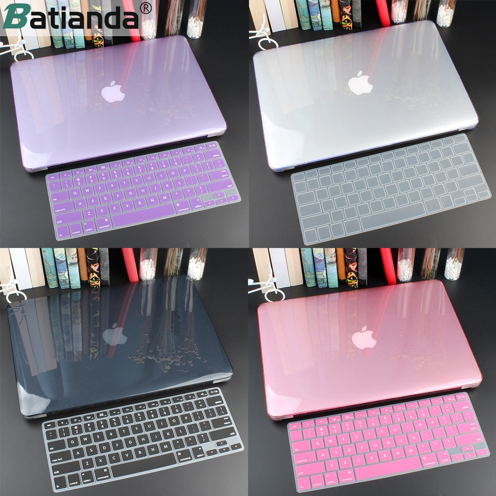 Crystal Hard Case For Macbook Air 13 Retina Pro  Hard Cover With Free Keyboard Cover