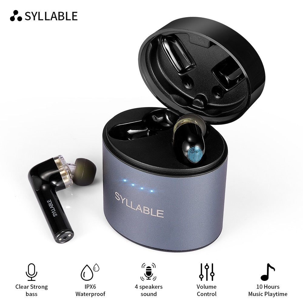SYLLABLE S119 Strong bass TWS wireless headset noise reduction for music