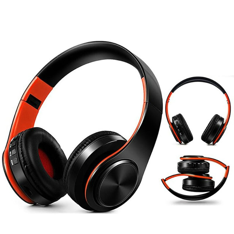 Portable Wireless Headphones Bluetooth Stereo Foldable Headset Audio Mp3 Adjustable