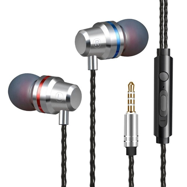 In-Ear Wired Earphone 3.5mm Earbuds Earphones Music Sport Gaming Headset With mic