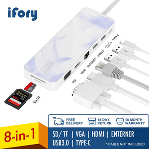 USB Type C Hub to HDMI Multi USB 3.0 Power Adapter For MacBook Pro