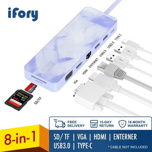 USB Type C Hub to HDMI Multi USB 3.0 Power Adapter For MacBook Pro